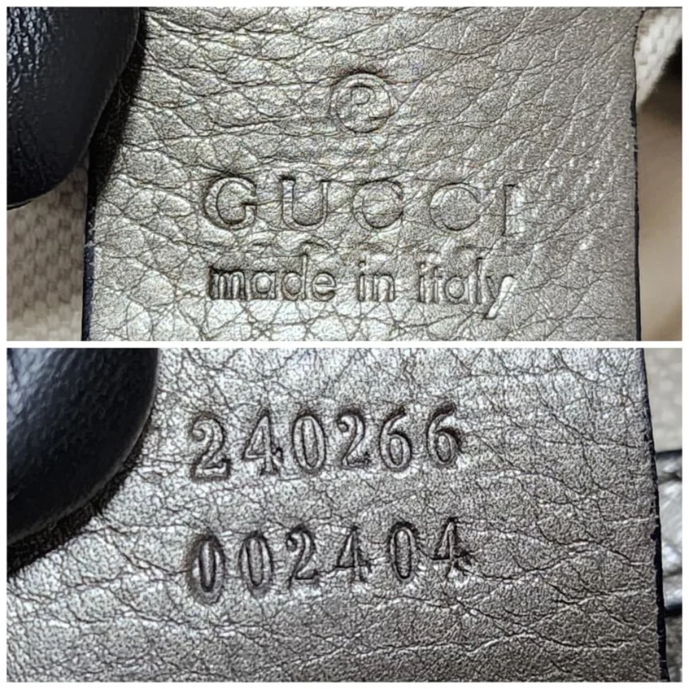 Authentic Gucci Medium GG Canvas Techno Horsebit Flap Hobo Bag Grey/Beige